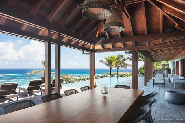 terrace at Villa Mythique in St Barts - St. Barts Villa Rental