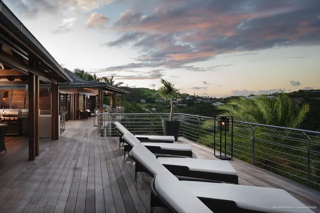 terrace at Villa Mythique in St Barts - St. Barts Villa Rental