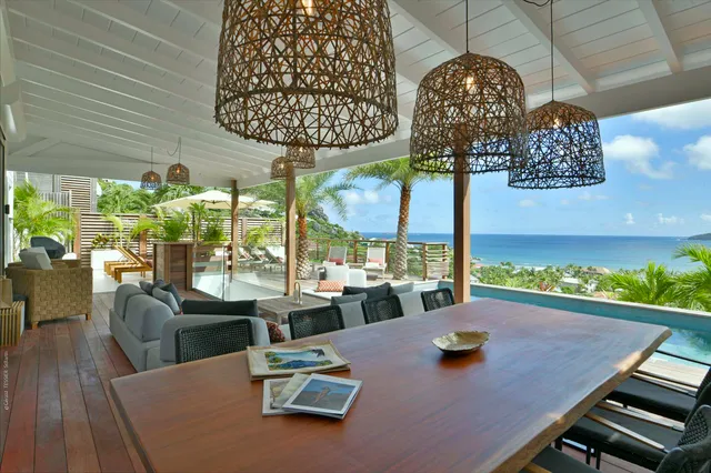 Outside dining at Villa Nagabaaja in St Barts - St. Barts Villa Rental