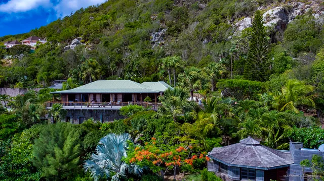 aerial view at Villa Nahma in St Barts - St. Barts Villa Rental