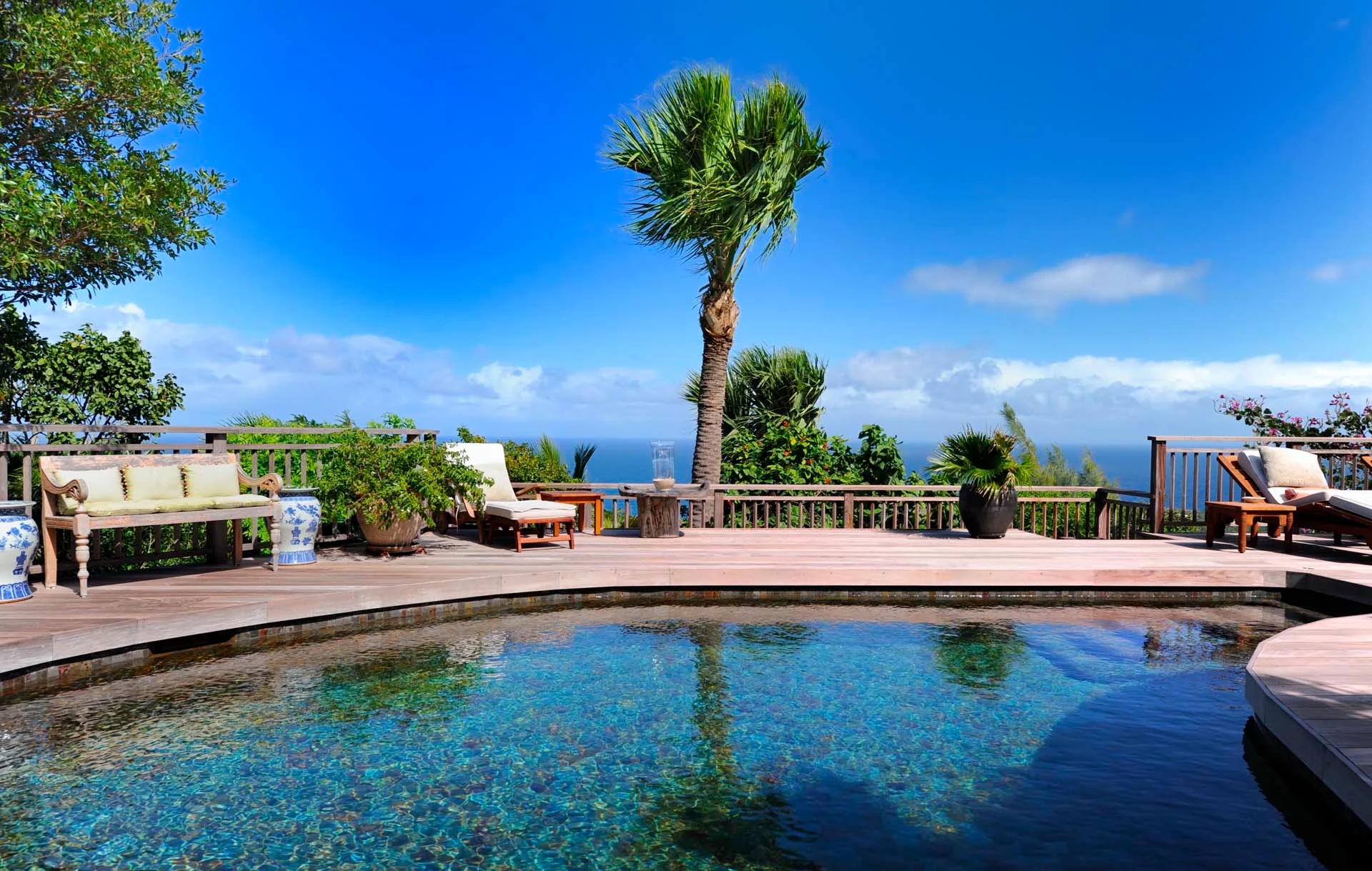 pool ocean view at Villa Nahma in St Barts - St Barts luxury vacation rental