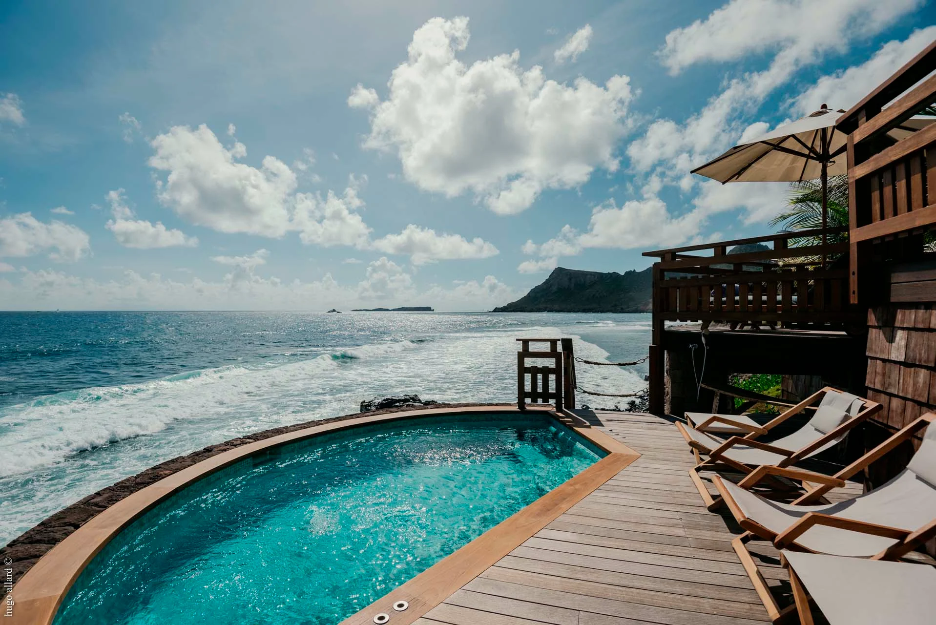 Jacuzzi ocean view at Villa Nureyev in St Barts - St Barts luxury vacation rental