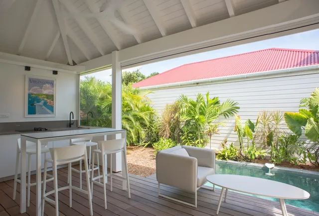 terrace at Villa Obi Wan in St Barts - St. Barts Villa Rental