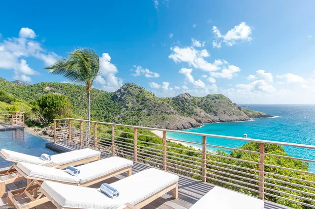 terrace at Villa Ocean Palm in St Barts - St. Barts Villa Rental