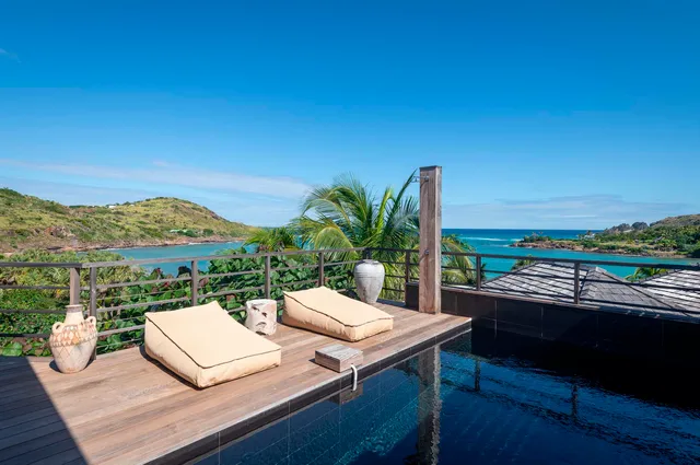 Ocean's 21 - pool ocean view at Villa Ocean’s 21 in Petit Cul de Sac - St Barts luxury vacation rental