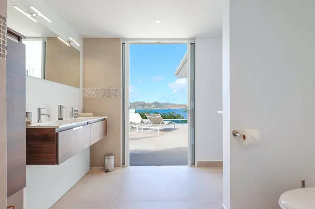 View - Bathroom 1 at Villa Only View in St Barts - St. Barts Villa Rental