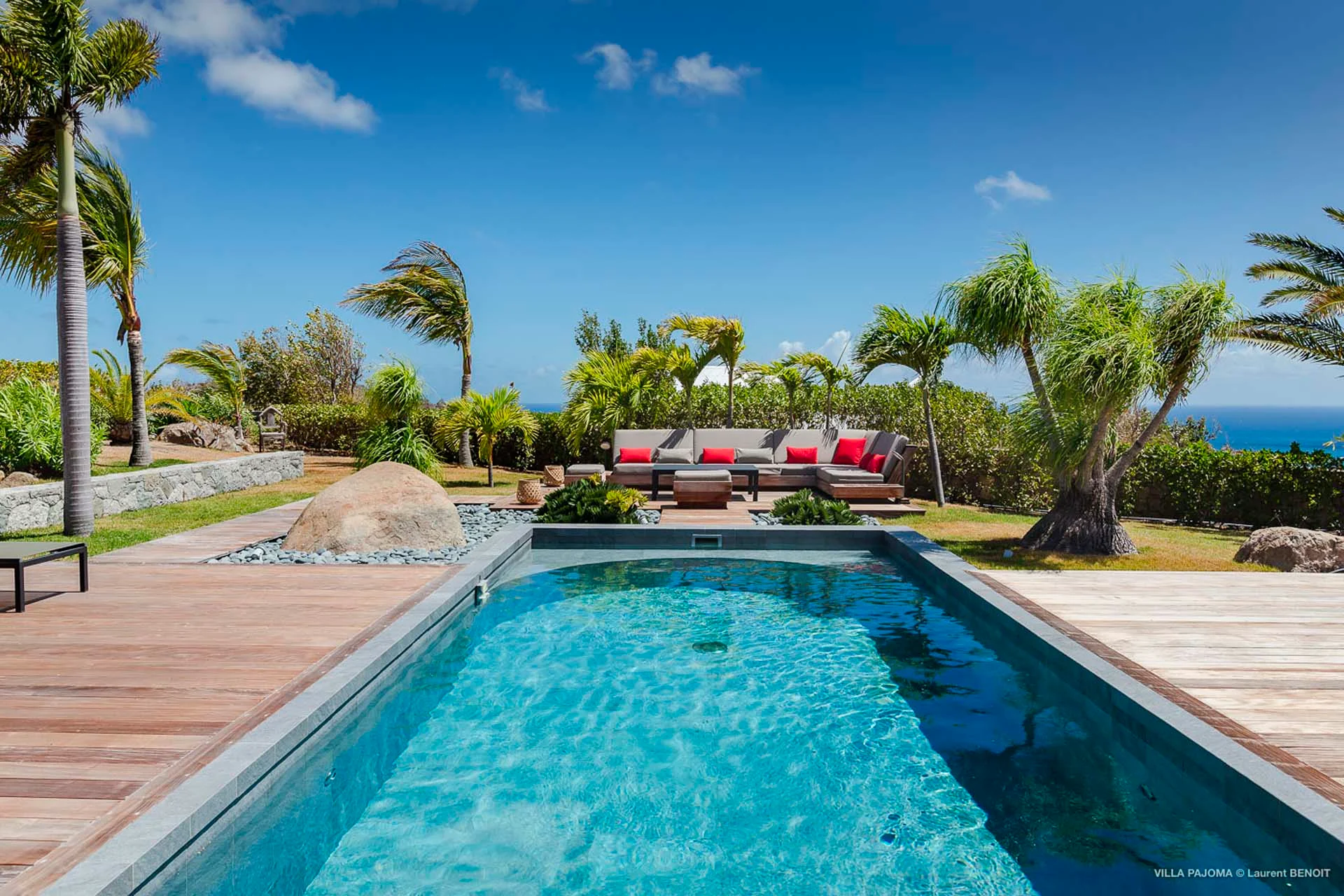 pool ocean view at Villa Pajoma in St Barts - St Barts luxury vacation rental