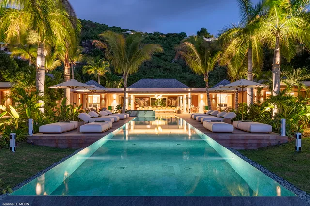 pool at Villa Palm Beach in St Barts - St. Barth Villa Rental
