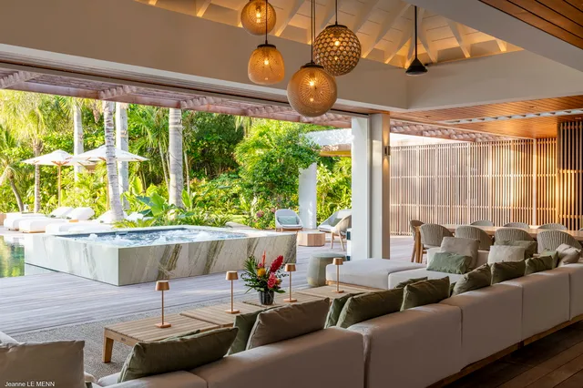 terrace at Villa Palm Beach in St Barts - St. Barts Villa Rental