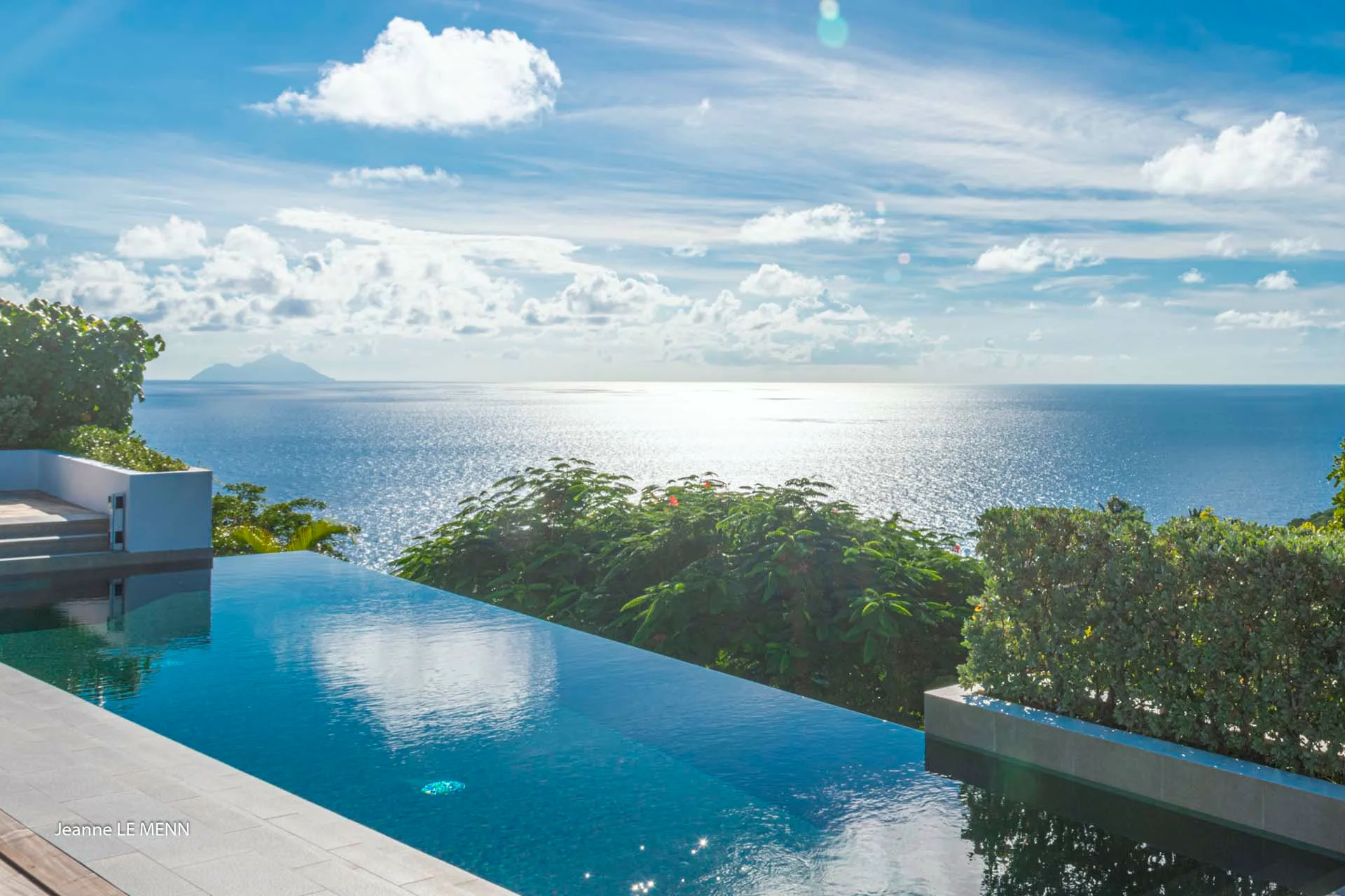 Springs - pool ocean view at Villa Palm Springs in St Barts - St Barts luxury vacation rental