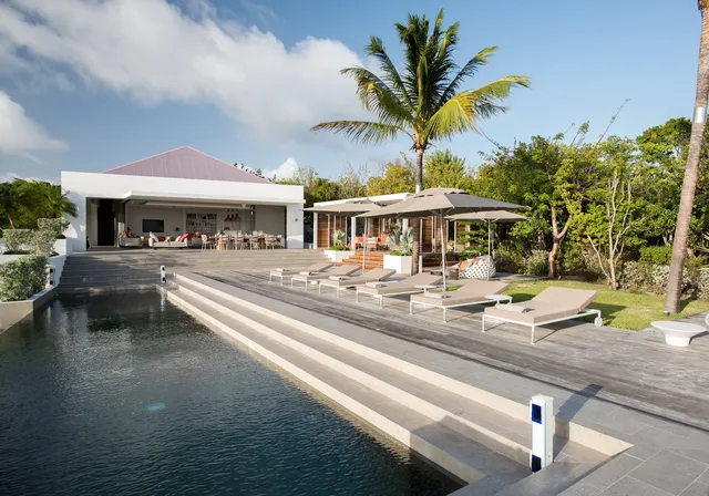 pool at Villa Palm Springs in St Barts - St. Barts Villa Rental