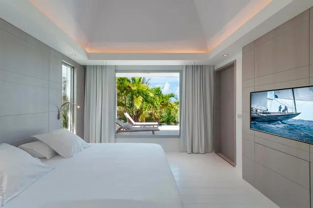bedroom 01 ocean view at Villa Palm in St Barts - St. Barts Villa Rental