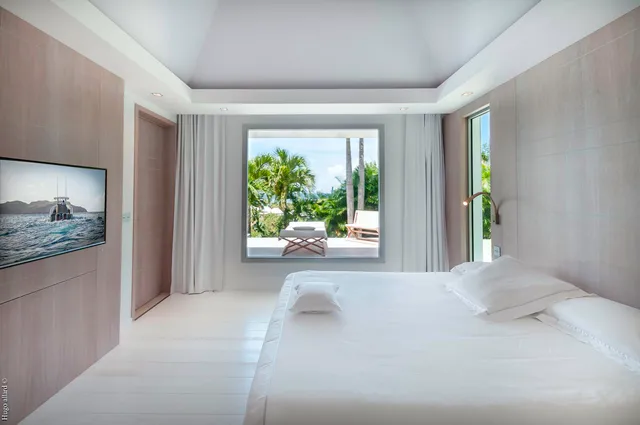 bedroom 02 ocean view at Villa Palm in St Barts - St. Barth Villa Rental