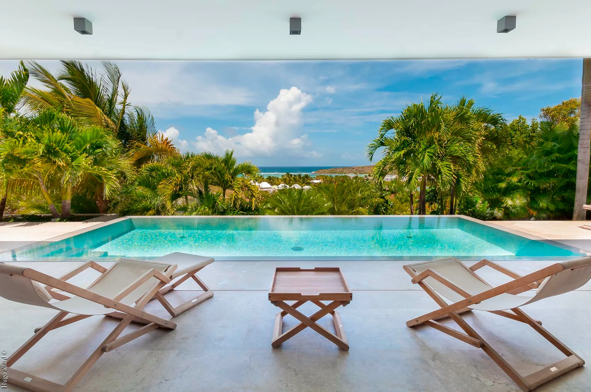 pool ocean view at Villa Palm in St Barts - St Barts luxury vacation rental