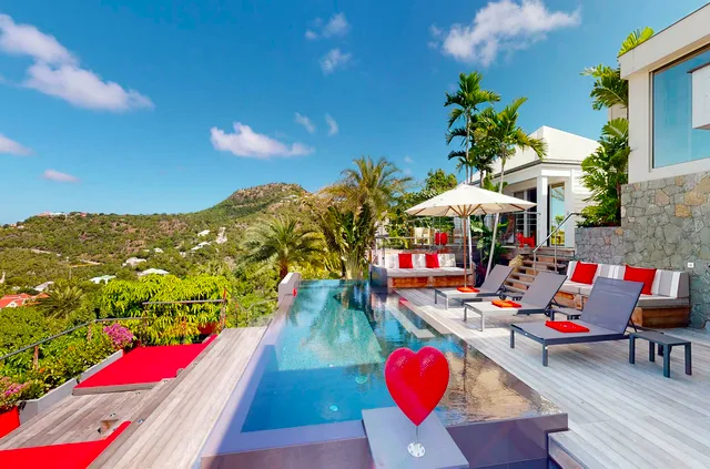 Pool at Villa Panama in St Barts - St. Barts Villa Rental