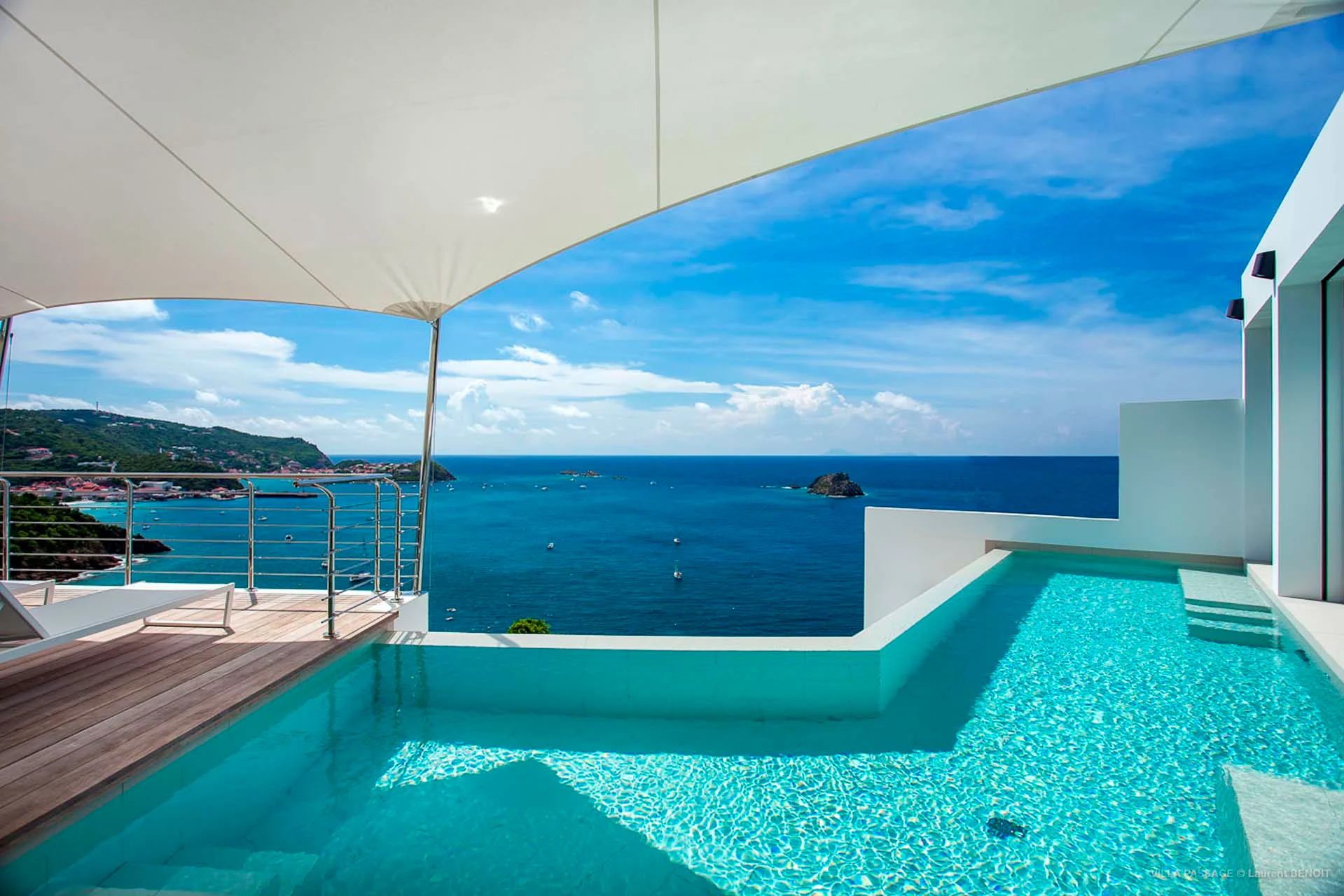 Pool ocean view at Villa Passage in St Barts - St Barts luxury vacation rental