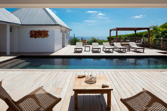pool ocean view at Villa Pastels in Vitet - St. Barts Villa Rental