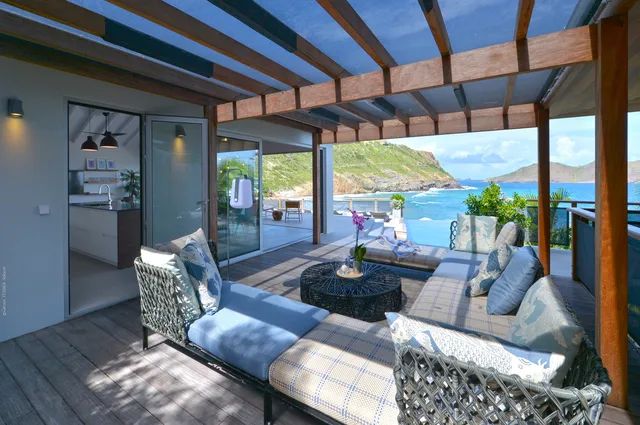 terrace at Villa Pélican in St Barts - St. Barts Villa Rental
