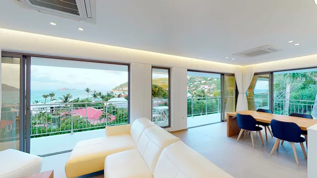 Living ocean view at Villa Philea in Flamands - St Barts luxury vacation rental