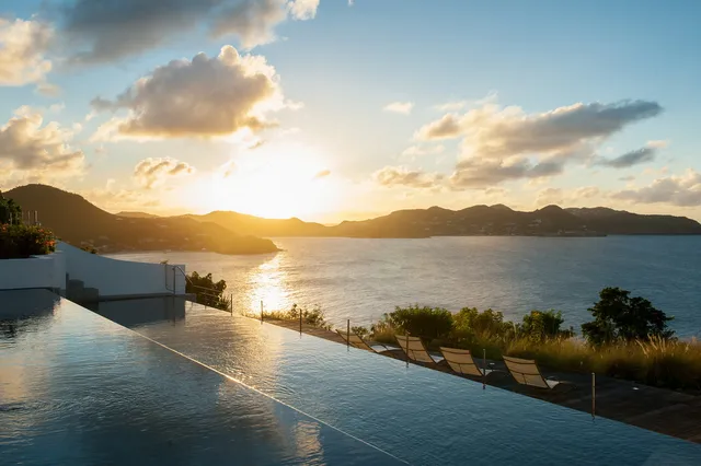 pool at Villa Pyramide in St Barts - St. Barts Villa Rental