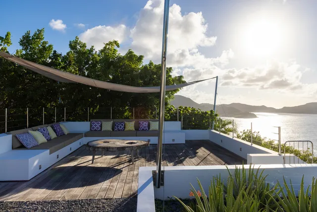 terrace at Villa Pyramide in St Barts - St Barts luxury vacation rental