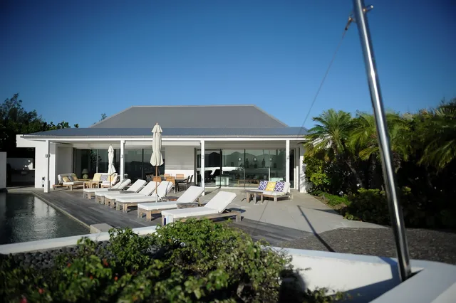 terrace at Villa Pyramide in St Barts - St. Barts Villa Rental