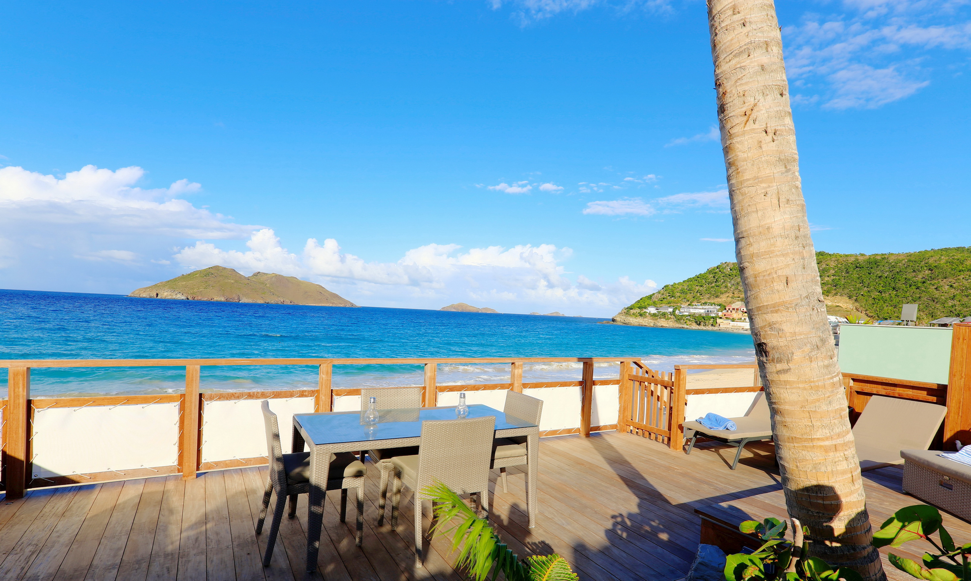 terrace at Villa Raisiniers in St Barts - St. Barts Villa Rental