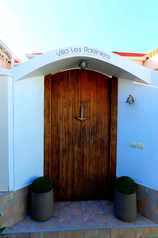 Raisniers, entrance door at Villa Raisiniers in St Barts - St. Barts Villa Rental