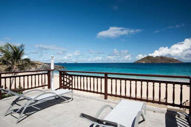 terrace at Villa Rayon de Soleil in St Barts - St. Barth Villa Rental
