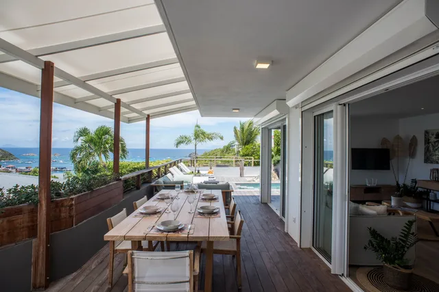 terrace at Villa Remi in St Barts - St. Barts Villa Rental