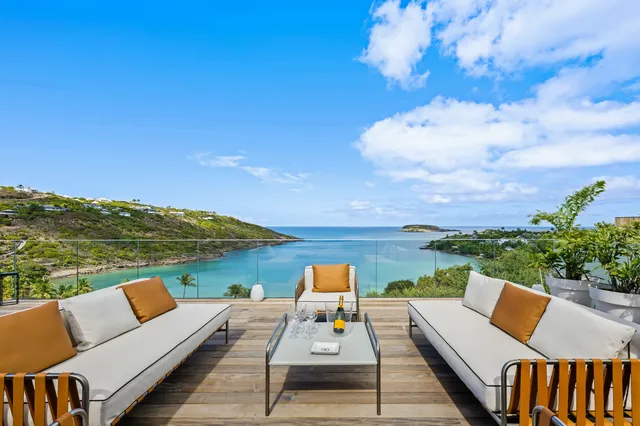 terrace at Villa Riva in St Barts - St. Barth Villa Rental