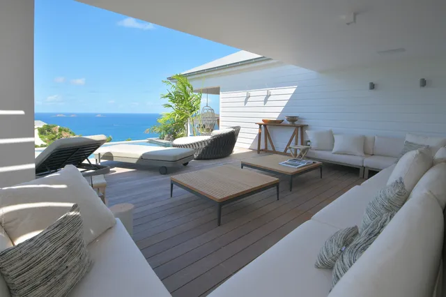 terrace at Villa Romance in St Barts - St. Barts Villa Rental