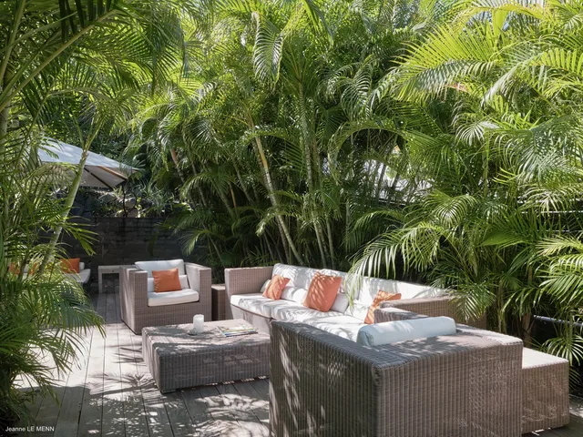 terrace at Villa Sakura in St Barts - St. Barts Villa Rental