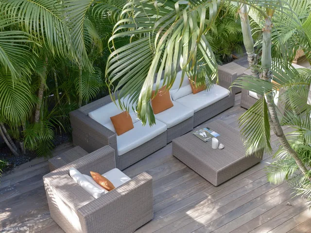 terrace at Villa Sakura in St Barts - St. Barth Villa Rental