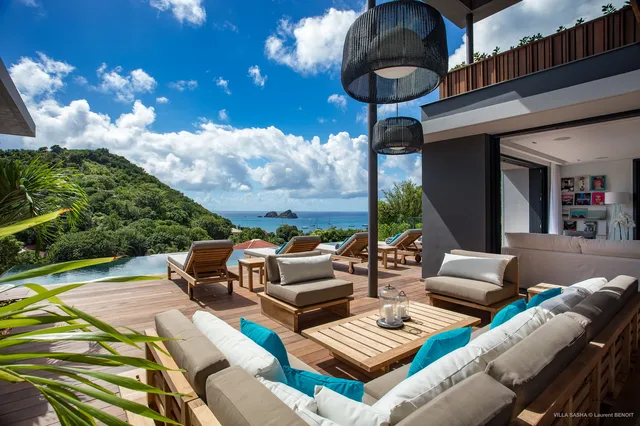 terrace at Villa Sasha in St Barts - St Barts luxury vacation rental