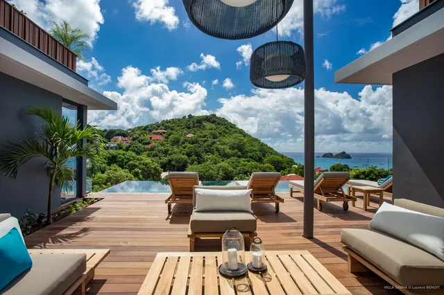 terrace at Villa Sasha in St Barts - St. Barts Villa Rental