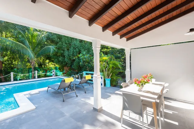 terrace at Villa Seaside in St Barts - St. Barts Villa Rental