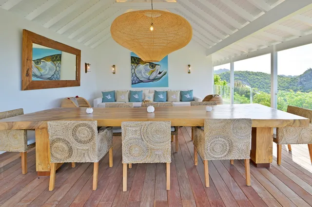 terrace at Villa Secret Garden in St Barts - St. Barts Villa Rental