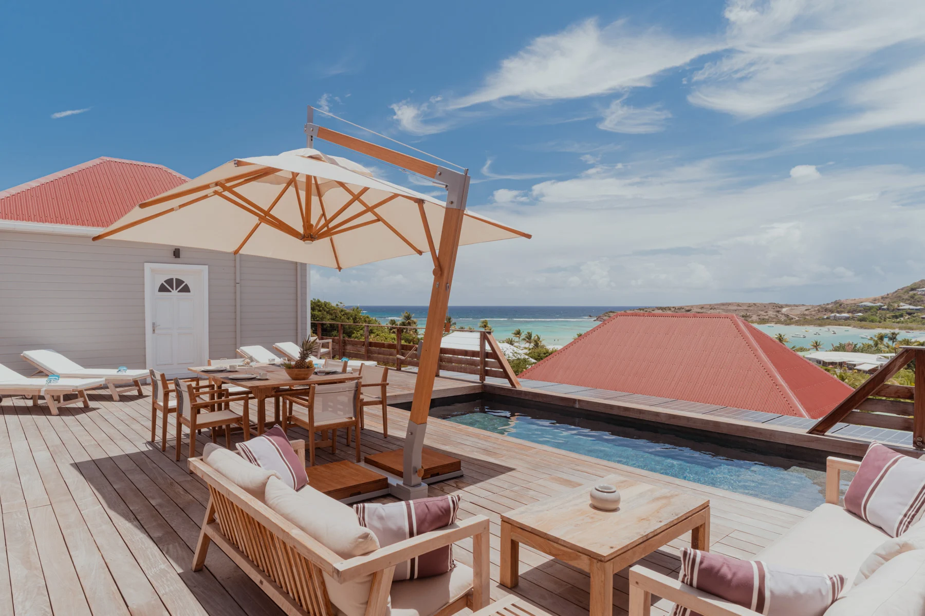 Su2 pool ocean view at Villa Sun 2 in St Barts - St Barts luxury vacation rental