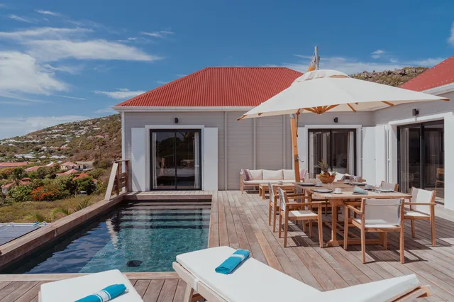 Su2 terrace at Villa Sun 2 in St Barts - St. Barts Villa Rental