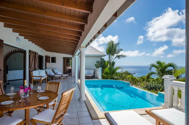 pool at Villa Sunrock in St Barts - St. Barts Villa Rental