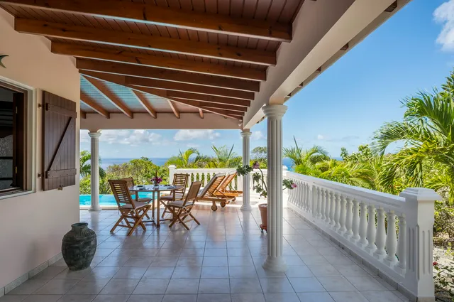 terrace at Villa Sunrock in St Barts - St Barts luxury vacation rental