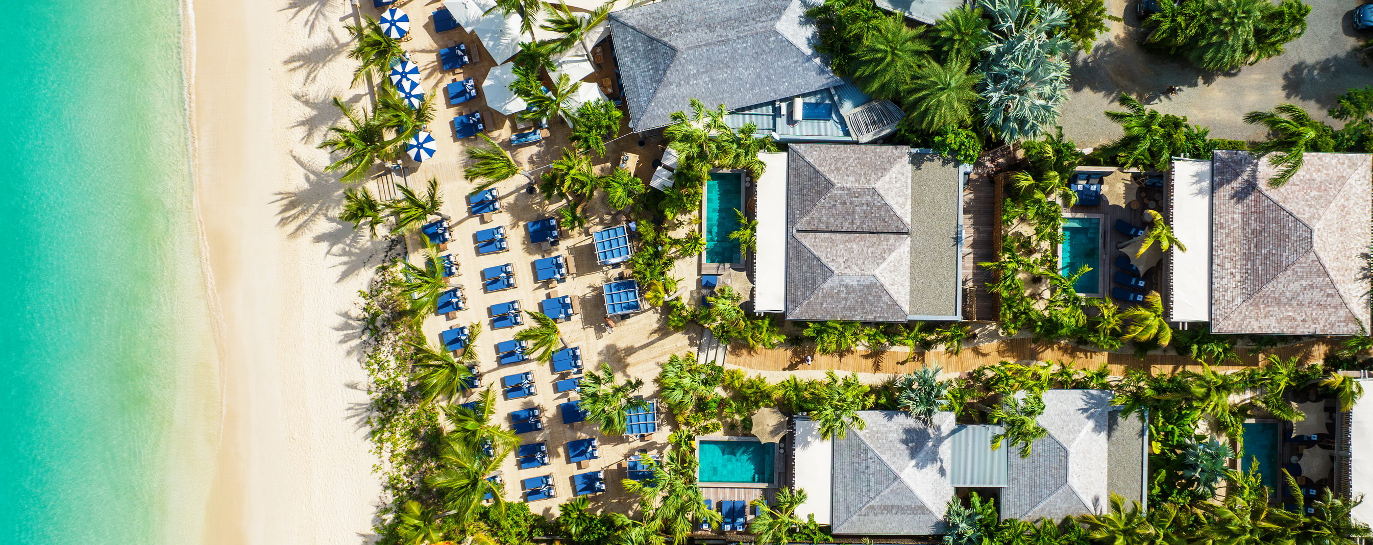 aerial at Villa Sunset Corail in St Barts - St Barts luxury vacation rental