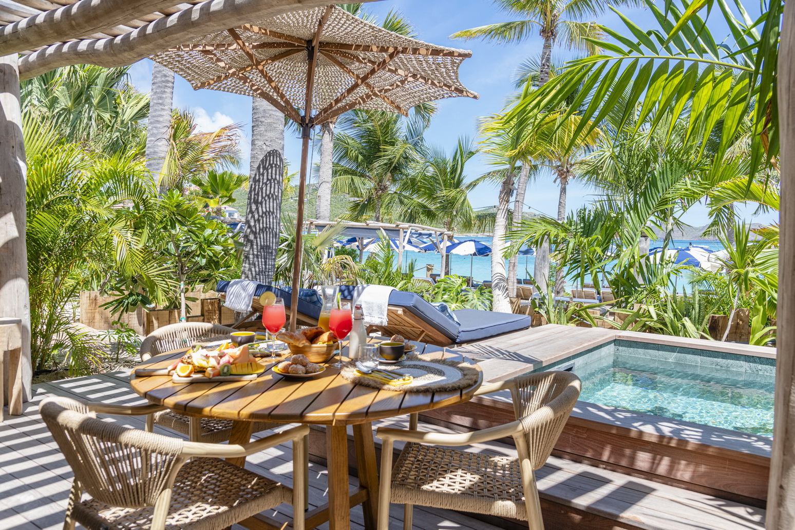pool at Villa Sunset Corail in St Barts - St. Barts Villa Rental