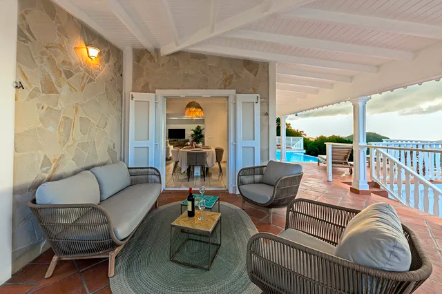 Outside living at Villa Tam in St Barts - St. Barts Villa Rental