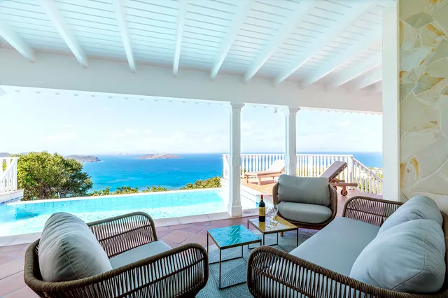 Outside living at Villa Tam in St Barts - St. Barth Villa Rental