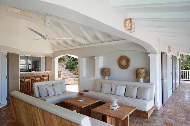 terrace at Villa Terre Indigo in St Barts - St. Barts Villa Rental