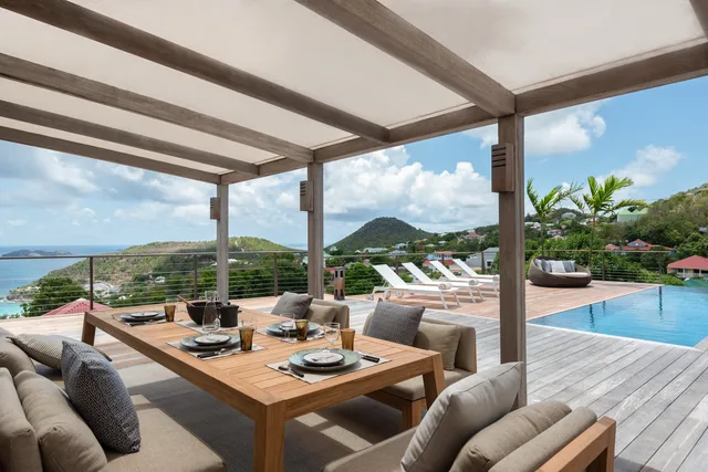 terrace at Villa The One in St Barts - St. Barth Villa Rental