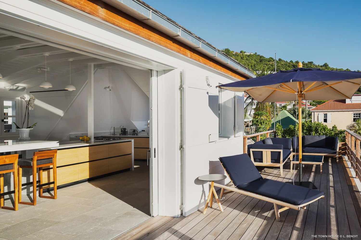 terrace at Villa The Town House in St Barts - St Barts luxury vacation rental