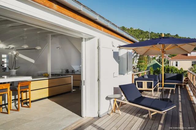 terrace at Villa The Town House in St Barts - St. Barts Villa Rental